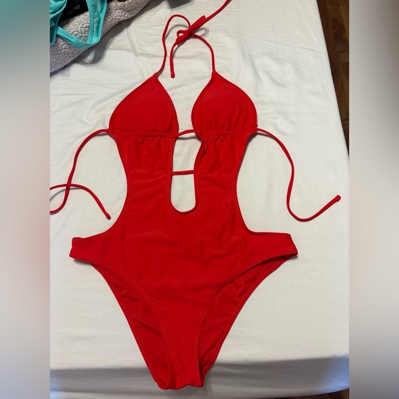 Red One Piece Swimsuit - Picture 1 of 2